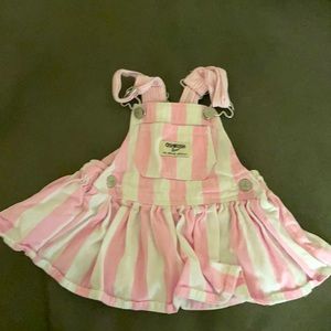Oshkosh candy strip overall dress